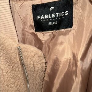 Fabletics Women's Cozy Cream Teddy Jacket